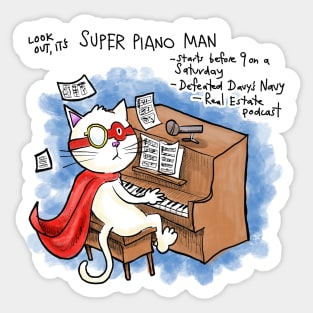 Dapper Cat - Super Piano Man Sticker